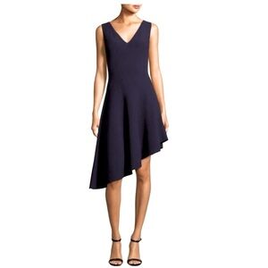 Milly Asymmetrical Draped Dress Black Size Medium NWT